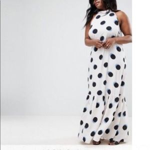 ASOS polka dot halter maxi dress. Firm price.